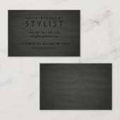 黒パーソナライズされた炭名刺 名刺 (正面/裏面)