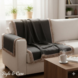 黒パーソナライズされた無地の色 スローブランケット