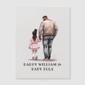 黒パーソナライズされた父と娘(2) (正面)