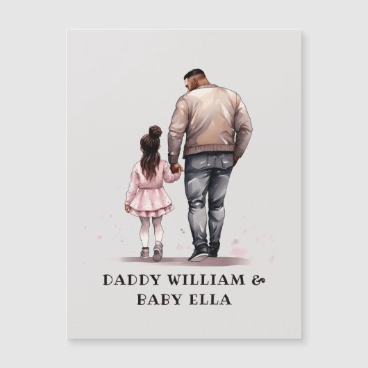 黒パーソナライズされた父と娘(2) (正面)