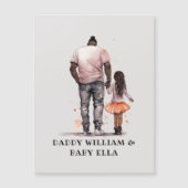 黒パーソナライズされた父と娘(4) (正面)