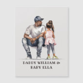 黒パーソナライズされた父と娘(6) (正面)