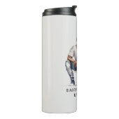 黒パーソナライズされた父と娘(6) タンブラー (回転左)