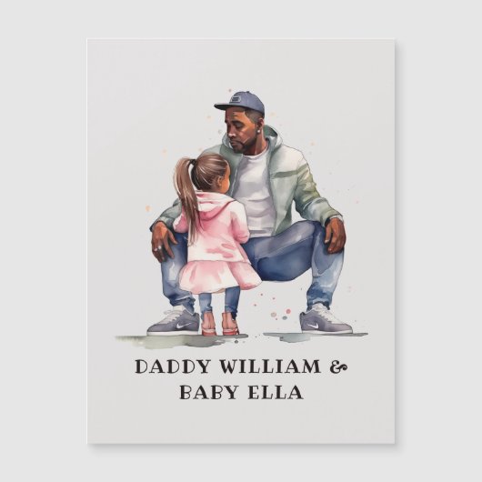 黒パーソナライズされた父と娘(7) (正面)