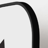 黒パーソナライズされた猫ピックボール ピックルボールラケット (左詳細)