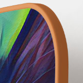 黒パーソナライズされた猫、色モダン付 ピックルボールラケット (左詳細)