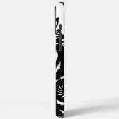 黒パーソナライズされた猫 Case-Mate iPhoneケース (裏面 / 左)