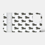 黒パーソナライズされた生犬 Case-Mate iPhoneケース (裏面 (横))