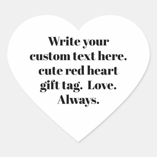 黒パーソナライズされた白のカスタム文字 ハートシール (正面)