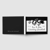 黒パーソナライズされた白のベル結婚ズゲストB ゲストブック (全面)