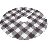 黒パーソナライズされた白の格子模様の素朴国 ブラッシュドポリエステルツリースカート (アングル)