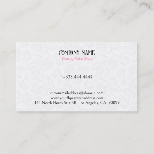 黒パーソナライズされた白の結婚ドレス 名刺 (裏面)