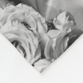 黒パーソナライズされた白の結婚毛布 フリースブランケット (角)