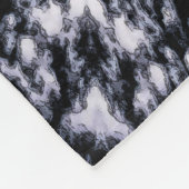 黒パーソナライズされた白の雲曼荼羅 フリースブランケット (角)