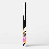 黒パーソナライズされた白アニマルプリント Case-Mate iPhoneケース (裏面 / 右)