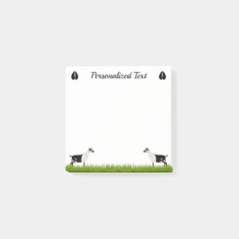 黒パーソナライズされた白アルパイン乳製品ヤギ ポストイット