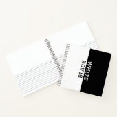 黒パーソナライズされた白エレガント ノートブック (内部)