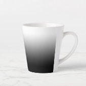 黒パーソナライズされた白グラデーション カフェラテマグ (右)