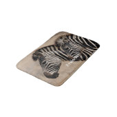 黒パーソナライズされた白ゼブラ動物 バスマット (アングル)