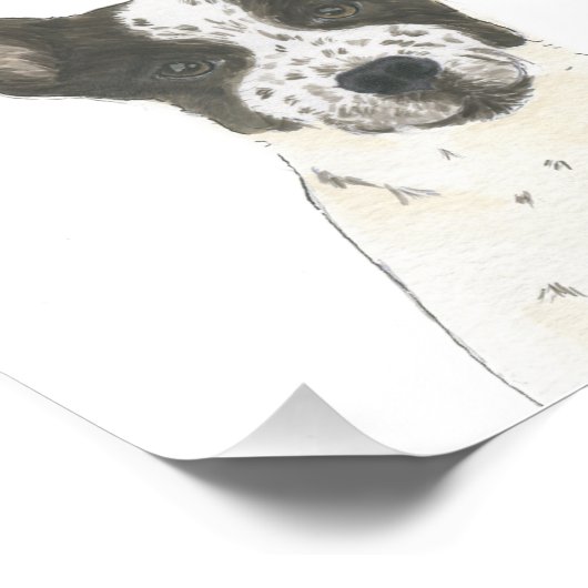 黒パーソナライズされた白ヒエラーカトレドッグ フォトプリント (角)