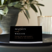 黒パーソナライズされた白結婚座席表 プレイスカード