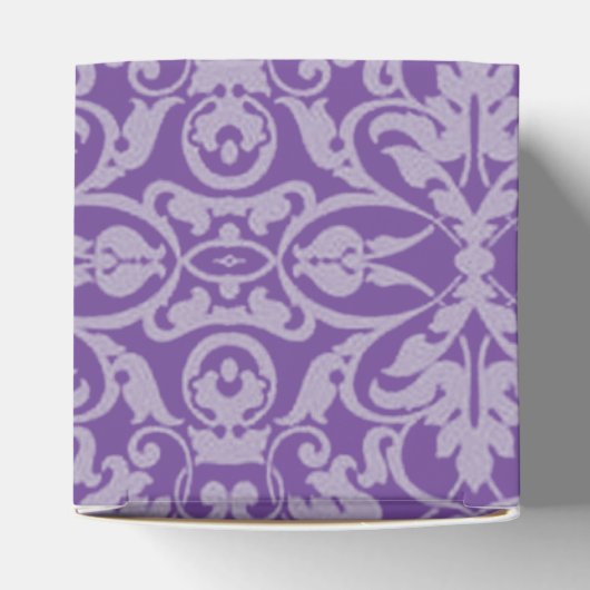 黒パーソナライズされた紫ダマスクキューブの優先ボックス フェイバーボックス (上部)