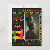 黒パーソナライズされた自由アフリカ系アメリカプライド シーズンカード (正面)