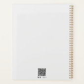 黒パーソナライズされた色と白の幾何インスパイア図形 プランナー手帳 (裏面)