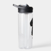 黒パーソナライズされた色のコカポ ウォーターボトル (右面)