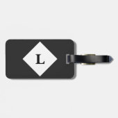 黒パーソナライズされた色の無地の荷物タグ ラゲッジタグ (裏面横)