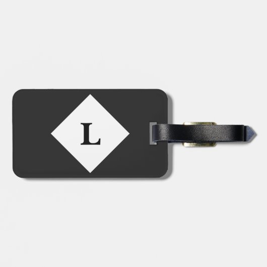 黒パーソナライズされた色の無地の荷物タグ ラゲッジタグ (裏面横)
