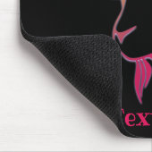 黒パーソナライズされた色の紫とピンクのヤギ マウスパッド (コーナー)