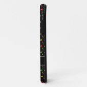 黒パーソナライズされた色の音楽ノート Case-Mate iPhoneケース (裏面/左)