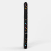 黒パーソナライズされた色の音楽ノート Case-Mate iPhoneケース (裏面/右)