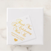 黒パーソナライズされた色金ゴールドあり結婚 フェイバータグ (箱)