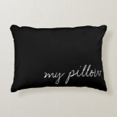 黒パーソナライズされた色 アクセントクッション (正面)