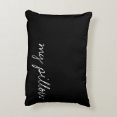 黒パーソナライズされた色 アクセントクッション (裏面(縦))