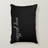 黒パーソナライズされた色 アクセントクッション (正面(垂直))