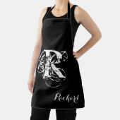 黒パーソナライズされた色 エプロン (インサイチュ)