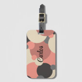 黒パーソナライズされた赤分子ラゲッジタグ ラゲッジタグ (正面縦)