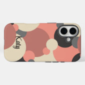 黒パーソナライズされた赤分子iPhoneケース Case-Mate iPhoneケース (裏面 (横))