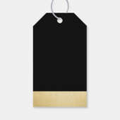 黒パーソナライズされた金ゴールドお世話来になった ギフトタグ (裏面)