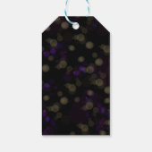黒パーソナライズされた金ゴールドパープルマスカレードパーティー ギフトタグ (裏面)