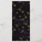 黒パーソナライズされた金ゴールドパープルマスカレードパーティー メニュー (裏面)