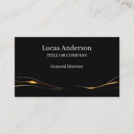 黒パーソナライズされた金ゴールド編集可能名刺QR 名刺