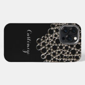 黒パーソナライズされた鎖 iPhoneケース (裏面横)