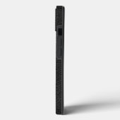 黒パーソナライズされた革効モノグラムの果 Case-Mate iPhoneケース (裏面 / 左)