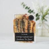 黒パーソナライズされた魚最高のレシピ ポストカード (スタンド正面)