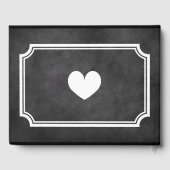 黒パーソナライズされた黒板結婚ゲストブック ゲストブック (裏面)