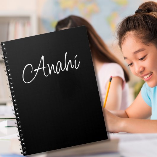 黒パーソナライズされた ノートブック